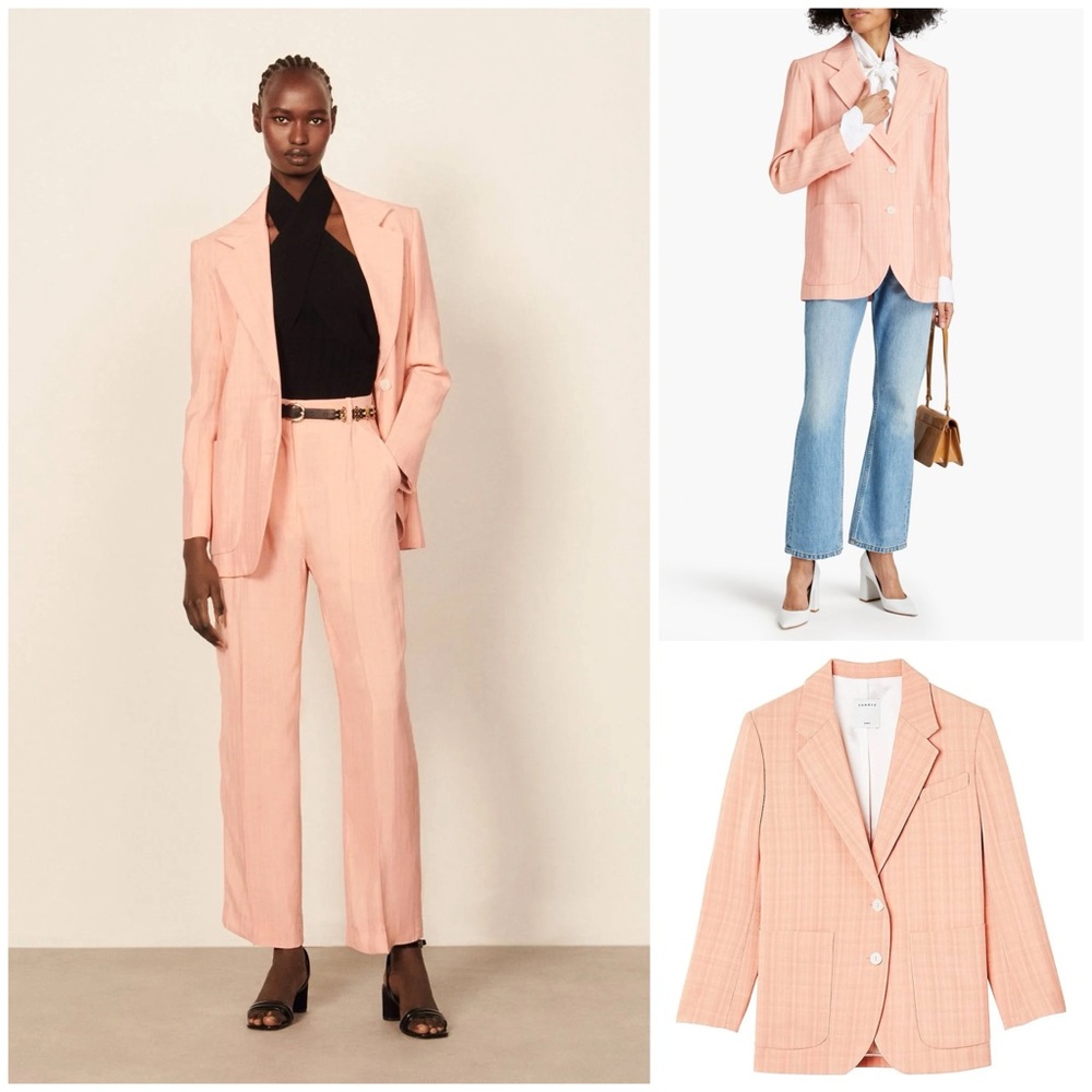 SANDRO ~ Nathalie jacquard Oversized blazer